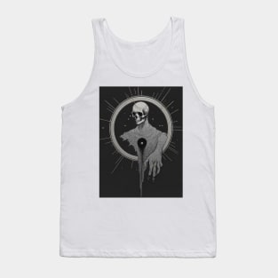 Monotone Illustration of Skull Tank Top